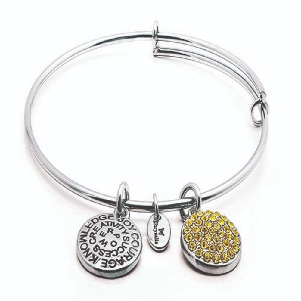 Chrysalis Silver Plated  November Citrine Bangle
